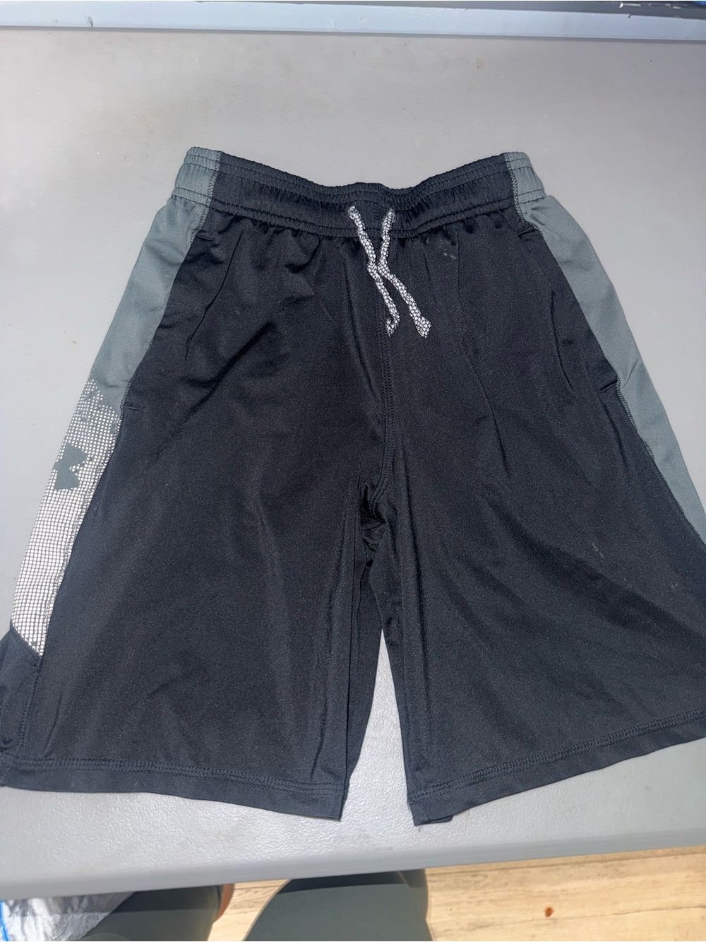 Under Armour Black Shorts with Gray Side Panels